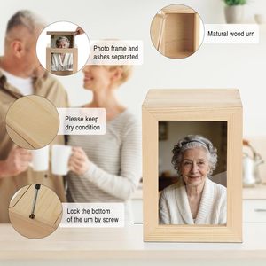 Wooden pet <b>urn</b> for <b>cats</b> and dogs, moisture-proof and airtight, for storing animal remains. - Product Image 3