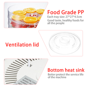 เครื่องอบแห้งอาหารไฟฟ้า <span class=keywords><strong>M</strong></span> Electric Plastic 5 ชั้น สำหรับใช้ในครัวเรือน พร้อมระบบควบคุมแบบกลไก สำหรับอบผัก เนื้อวัว และเนื้อสัตว์ต่างๆ - Product Image 3