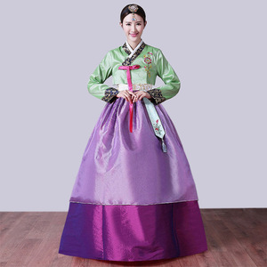 Ecowalson Jupe de mariage <span class=keywords><strong>coréenne</strong></span> <span class=keywords><strong>traditionnelle</strong></span> Hanbok brodée en acrylique, Vêtement de danse <span class=keywords><strong>coréenne</strong></span> pour spectacle, Echo Fashion - Product Image 6