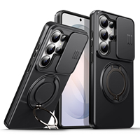 Vente en gros d'usine, TPU PC antichoc, magnétique puissant, 360° °   Coque de protection avec support et protection caméra pour Samsung S26 S25 S24