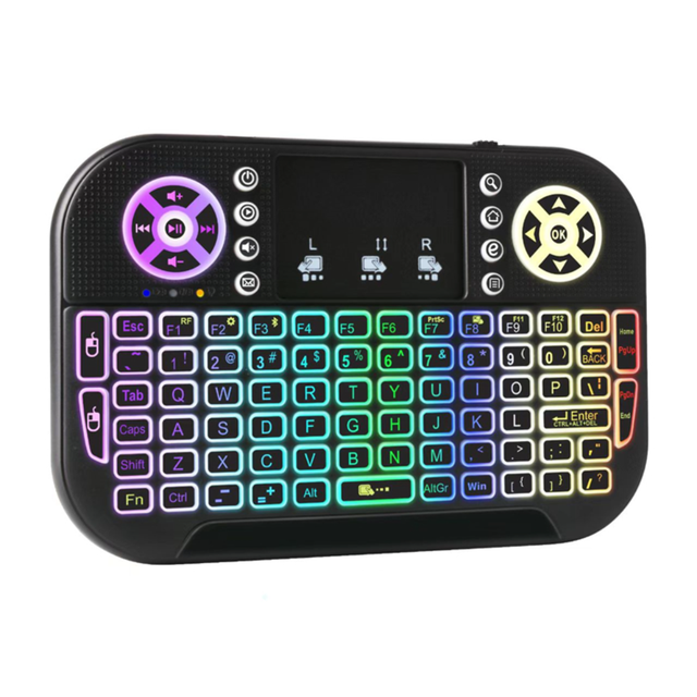Mouse Touchpad Mini Keyboard BT 2.4G Dual Mode Handheld Fingerboard Backlit Remote Control Keyboard