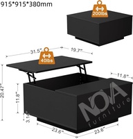 Ensemble table basse et meuble TV moderne pour salon, avec tables d'appoint gigognes rondes et carrées, finition placage bois et plateau en pierre, meuble TV de rangement