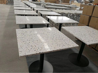 Table basse moderne de Style nordique avec table d'appoint convertible en bois de frêne marbre Terrazzo ensemble de vente de salon ou de bureau