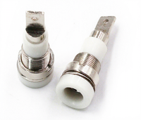 Connecteur de borne de test femelle isolé en cuivre blanc avec prise banane 4 mm