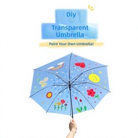 Parapluie de sécurité pour enfants avec logo personnalisé, dessin animé, léger, petit, ouverture manuelle, parapluies de pluie pour enfants d'école, REACH