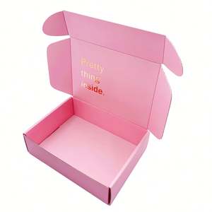 Custom Logo Size 3-Layer Corrugated <b>Boxes</b> Matt Lamination Packing <b>Pink</b> Shipping <b>Boxes</b> Customized <b>Pink</b> Corrugated Board <b>Boxes</b> - Product Image 2
