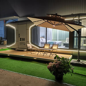 Hébergement de camping dans le désert, hôtel capsule, vue sur le soleil, chambre de luxe, structure en acier, lit triangulaire, chambre d'hôtes - Product Image 3