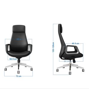 Silla de oficina de cuero genuino de lujo ajustable ergonómica a precio de fábrica, silla ejecutiva para Jefe, silla giratoria para ordenador - Product Image 6