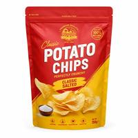 Sachet personnalisé refermable à fermeture éclair pour chips et snacks, en aluminium alimentaire imprimé