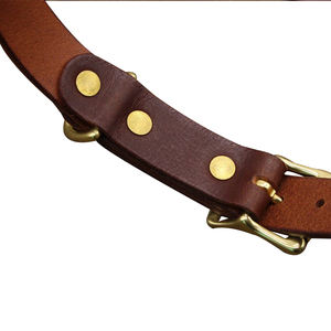 Handmade Brown Genuine Leather <b>Dog</b> <b>Collar</b> Luxury Heavy Duty Pet <b>Training</b> Accessory with Personalization by Premium Pet Suppliers - Product Image 4