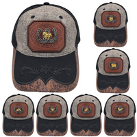 Gorra de camionero Richardson estilo vaquero occidental personalizada al por mayor, gorra de metal a la moda, diseño de logotipo, malla bordada para escenas al aire libre