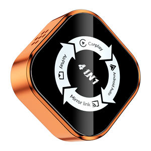 Adaptateur sans fil CarPlay et Android Auto Orange Plug & Play 4 en 1, connexion stable, compatible iOS 10+ / Android 11+ - Product Image 1