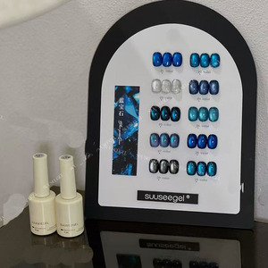 Kit de vernis gel magnétique œil de chat saphir 10 couleurs, à retirer par trempage, UV LED, exclusif pour salon de manucure, avec logo personnalisé, pour nail art - Product Image 2