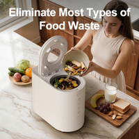 Composteur intelligent de déchets alimentaires 4,5 L avec couvercle en verre transparent, désodorisation UVA, pour comptoir intérieur, OEM ODM