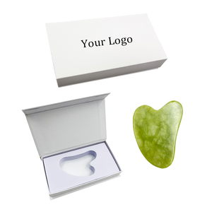 Logotipo personalizado <span class=keywords><strong>Guasha</strong></span> raspado cara cuerpo masaje herramienta corazón Gua Sha Xiuyu Natural Bian Jade piedra - Product Image 3