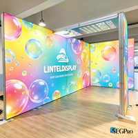Boîte à lumière LED modulaire SEG en tissu pour salon professionnel, toile de fond LED pour exposition, affichage publicitaire SEG, stand d'exposition