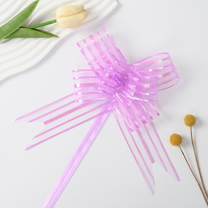 50 #   Grands nœuds en organza de 5,9 pouces à tirer, pour emballage cadeau, décoration de voiture de mariage et de la Saint-Valentin - Product Image 3