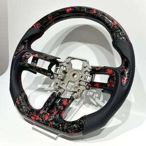 Volante LED de Fibra de Carbono Forjado <span class=keywords><strong>Rojo</strong></span> para <span class=keywords><strong>Ford</strong></span> <span class=keywords><strong>Mustang</strong></span> 2015-2023, Envío Rápido desde Almacén en EE. UU. - Product Image 5