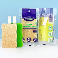 Nouvelles éponges filtrantes double face en loofah pour le nettoyage de la vaisselle et de la cuisine
