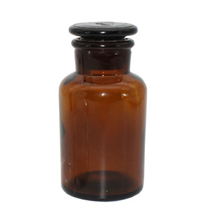Botella de Vidrio de Boca Ancha de 60 ml y 125 ml, Botella Redonda para Reactivos de Laboratorio, Color Marrón y Blanco - Product Image 4