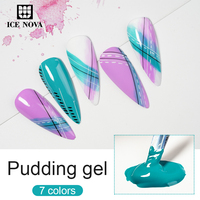 ICE NOVA Marque Privée 61 Couleurs Gel Polish Solide Effet Pudding Tendance Mode Gel Polish Solide Effet Macaron
