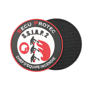 Patch logo personnalisé en dentelle de jean gaufré 3D avec fermeture auto-agrippante pour vêtements de sport, chapeaux, sacs et accessoires - Product Image 1