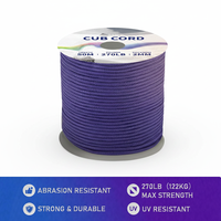 Cordon de parachute tactique micro-paracorde 2 mm 270 LB, durable, pour la survie, le camping, la fabrication de bracelets DIY, la pêche, les cordons de sécurité et les cordes de tente