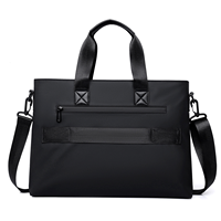 Sac à main pour ordinateur portable en polyester imperméable, grande capacité, sac fourre-tout pour ordinateur, fermeture éclair, sac à bandoulière pour les voyages d'affaires