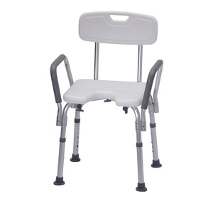 Chaise de douche pour personnes âgées en alliage d'aluminium avec dossier, siège antidérapant, accoudoirs élargis, équipement de sécurité pour la salle de bain - Product Image 3