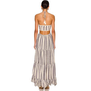 Nuova moda da donna Casual con scollo profondo scollo a v con collo alto nascosto dietro e Zip laterale senza maniche - Product Image 5