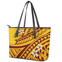 Sac à main promotionnel pour femmes, motifs tribaux polynésiens Elei, sacs fourre-tout sur mesure pour femmes, vente en gros, grands sacs fourre-tout avec fermeture éclair