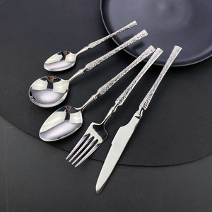 Ensemble de couverts en acier inoxydable 304 à motif arbre, pour steak, pour la restauration et les restaurants - Product Image 1