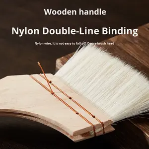 角形平毛水彩漆哈克刷套装加厚系列苏米刷木柄遮阳平漆Shisanyue MT05 - Product Image 4