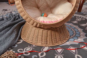 XH Luxus hand gefertigte Kunststoff Rattan Sommer kühlung Komfortable Hunde haus & Katze Form niedlich Bett möbel & Haustier korb - Product Image 5