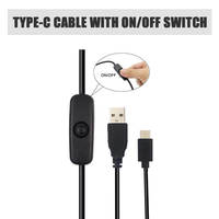 Cable USB Tipo C con Interruptor de Encendido/Apagado para Alimentación y Carga, Esencial para una Conectividad Conveniente