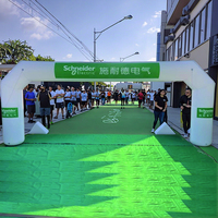 Arche gonflable publicitaire commerciale personnalisée de 20 pieds pour événements extérieurs, avec soufflerie intégrée, pour départ et arrivée