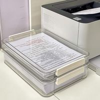 Boîte de rangement de fichiers A4 grande capacité NFS, organisateur de diplômes de collège, porte-documents de test, plastique transparent