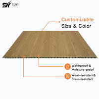 Panneau mural en WPC à grain de bois imperméable, feuille composite bois-plastique décorative pour la décoration de la chambre à coucher et du salon