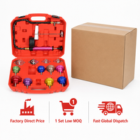 Kit de testeur de pression de radiateur universel professionnel 14 pièces, détecteur de fuite du système de refroidissement du moteur, outil de diagnostic de réparation automobile