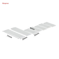 Magnifique porte de douche de salle de bain en acier inoxydable poteau mural carré support de panneau en verre trempé pinces d'angle Clips antidérapants