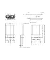 Conector USB Tipo-C Macho de 16 Pines, Cables Electrónicos, Conector de Enchufe USB-C