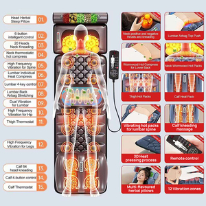 Tapis de <span class=keywords><strong>massage</strong></span> pliable pour le corps entier, matelas de <span class=keywords><strong>massage</strong></span> vibrant/chauffant/pétrissant, masseur pour le dos/le cou/les pieds pour soulager la douleur <span class=keywords><strong>et</strong></span> se détendre - Product Image 5