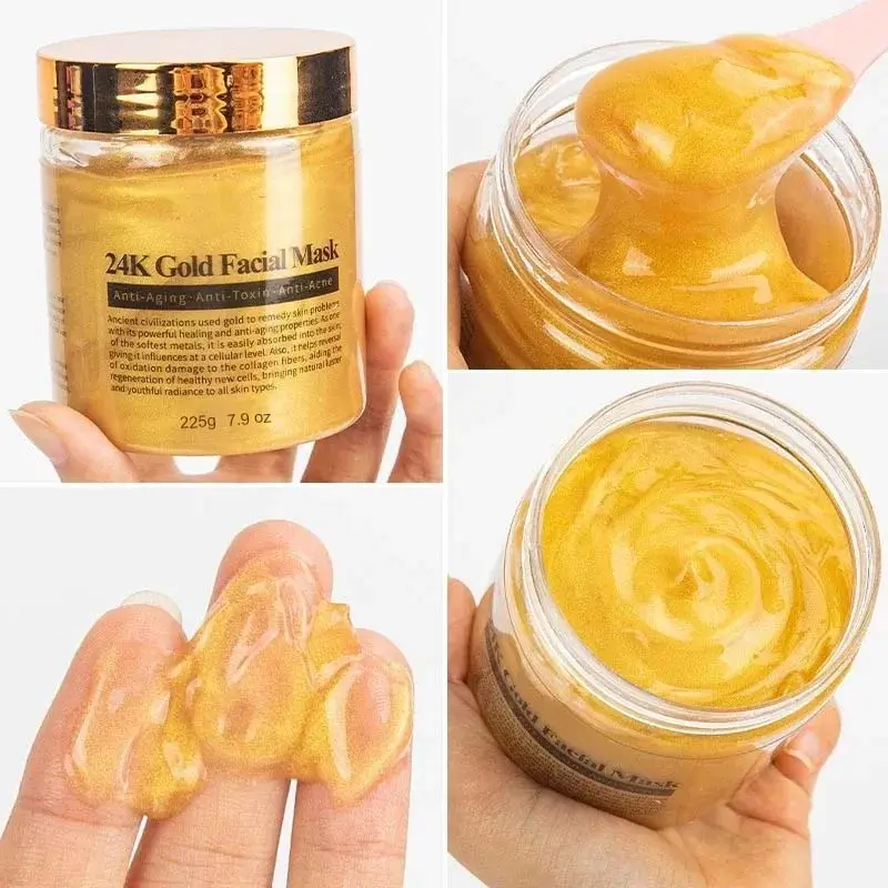 Peel Off 24K Gold Facial Mask Hot selling Skin Care Brightening Anti Aging Wrinkle Collagen Crystal Anti-Aging