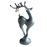 Statues de cerf en fibre de verre, taille réelle, animal décoratif de noël, statue de cerf blanc décoratif de jardin