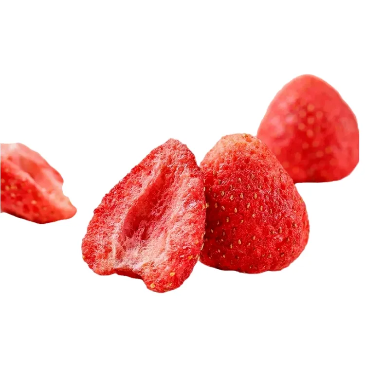 Meilleure vente de fruits congelés sains 100% Fraise FD fraîche Snack Fruits secs Fraises