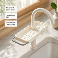 Égouttoir de lavabo ventilé et amovible Observant pour éponge et savon