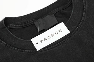 T-shirt vintage FOG délavé à manches courtes, imprimé colombe double ligne, style streetwear tendance et coupe ample - Product Image 3