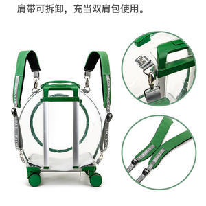 असली पहिया पर किला पालतू पारदर्शी पालतू वाहक पालतू ट्रॉली पहिया रोलिंग बैग - Product Image 3