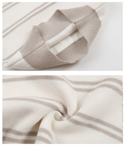 Set di 2 Pezzi per Neonati: Maglione e Pantaloni Sportivi in Cotone Pettinato, Maniche Lunghe, Collo a V, Unisex, a Righe, per Autunno e Inverno - Product Image 5