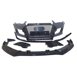 Kit carrosserie pare-chocs avant avec calandre en nid d'abeille avec lèvre avant pour <span class=keywords><strong>Audi</strong></span> A3 <span class=keywords><strong>S3</strong></span> Upgrade to RS3 with <span class=keywords><strong>Quattro</strong></span> 2014-2016 - Product Image 2